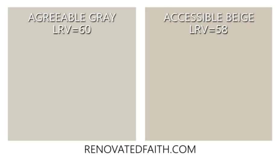 accessible beige vs agreeable gray