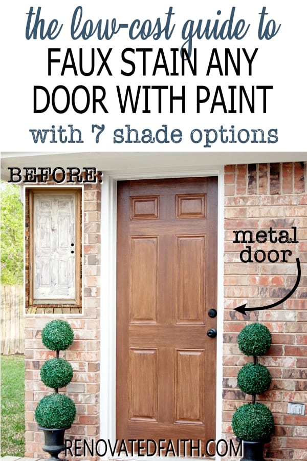 How To Paint A Door Look Like Wood, How To Paint A White Garage Door Look Like Wood