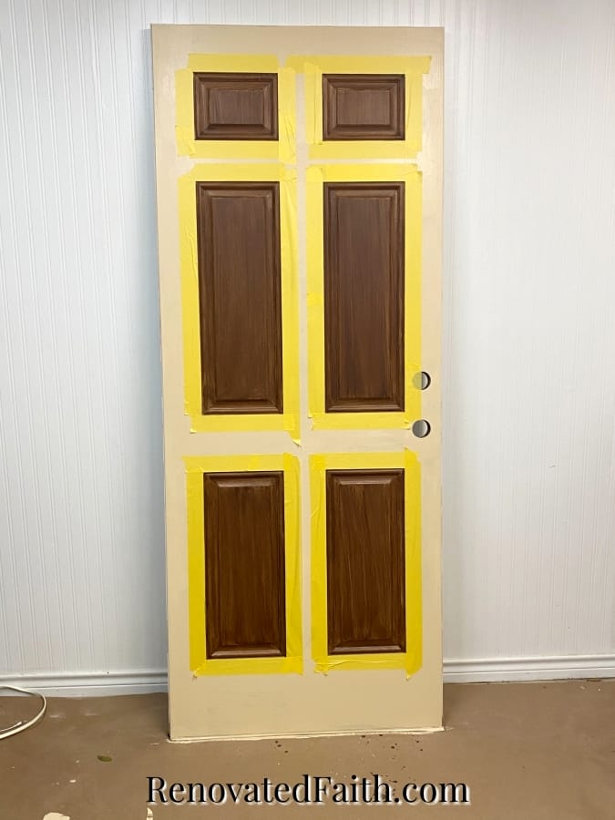 how to use paint to make a door look like wood