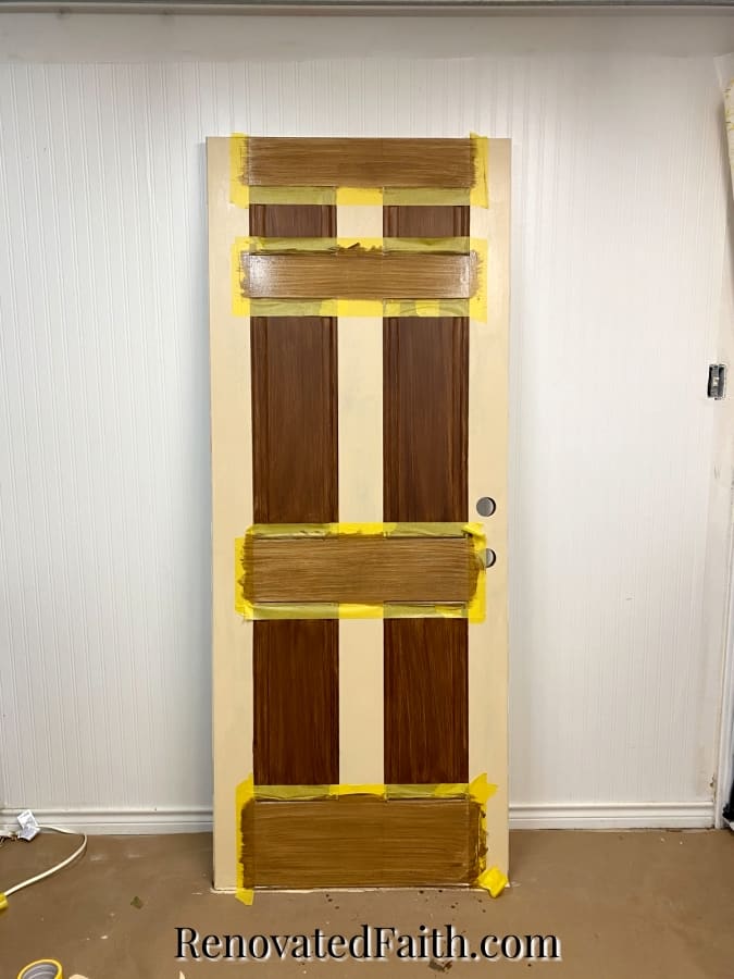 how to paint a door to look like wood