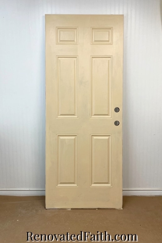how to paint a metal door to look like wood