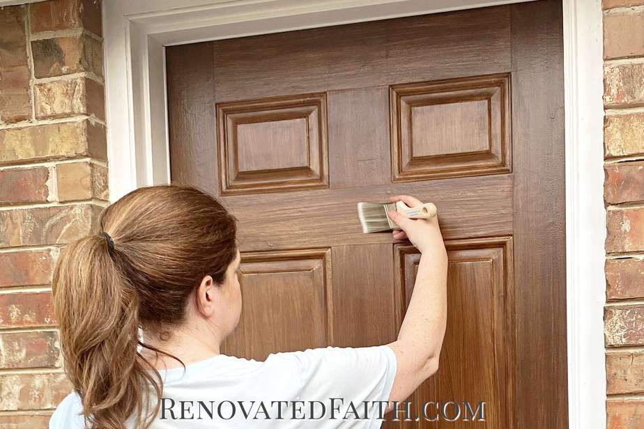 How To Paint a Door to Look Like Wood Stain {7 Shade Options}