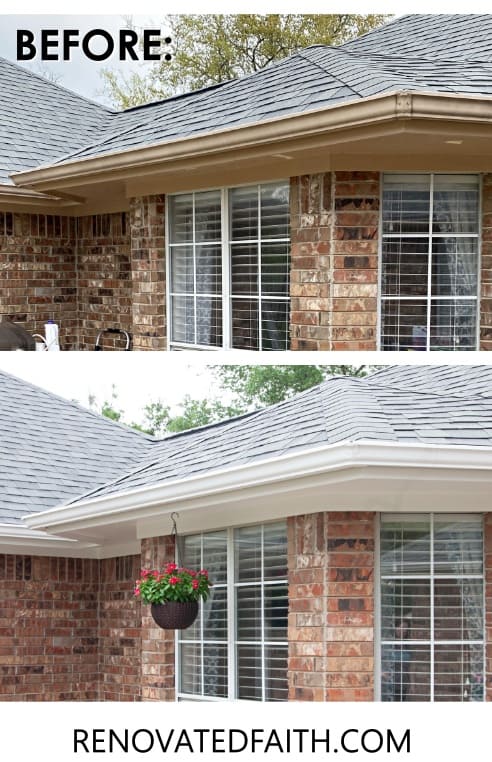 painting exterior trim, soffits and fascias