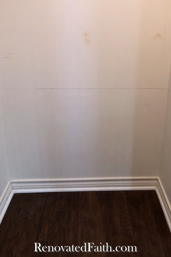 drawing a level line for the floating closet desk