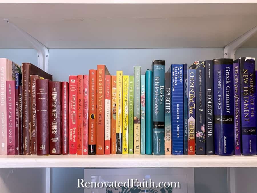 books in diy closet desk