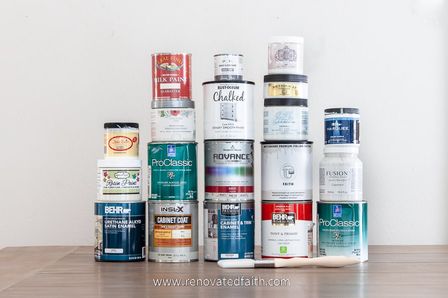 brands I tested to find the best paint for furniture