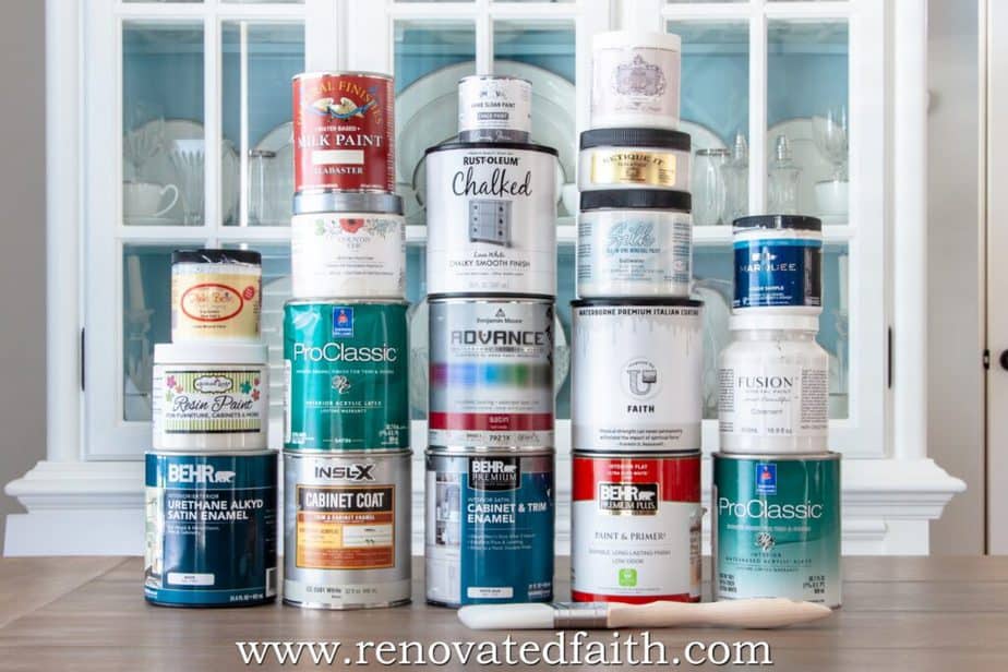 cabinet paints in cans to be tested