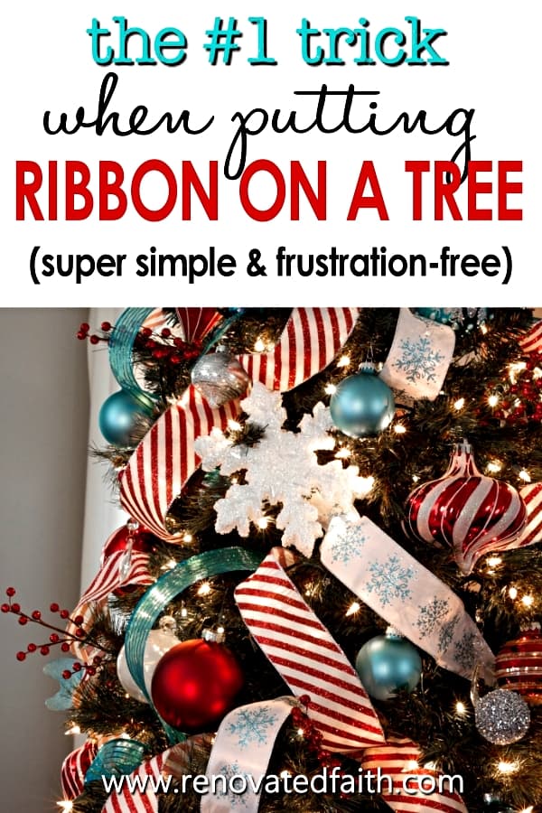 pin on easy ways to decorate a tree with ribbon