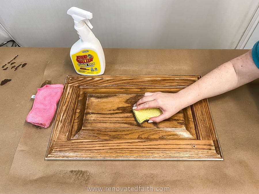 using krud kutter when refinishing cabinets