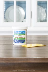 aquacoat grain filler on cabinets
