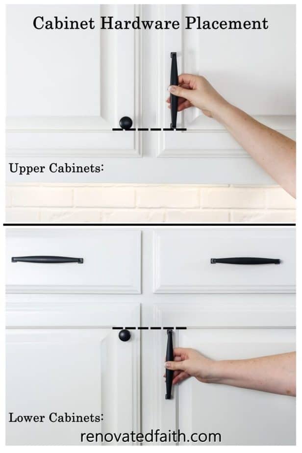 cabinet hardware placement diagram