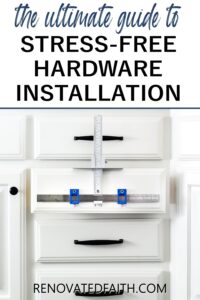cabinet hardware jig to install cabinet handles on drawer