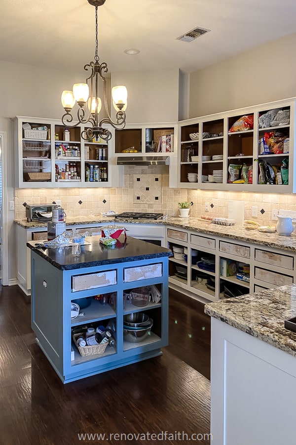 cabinet boxes during painting process