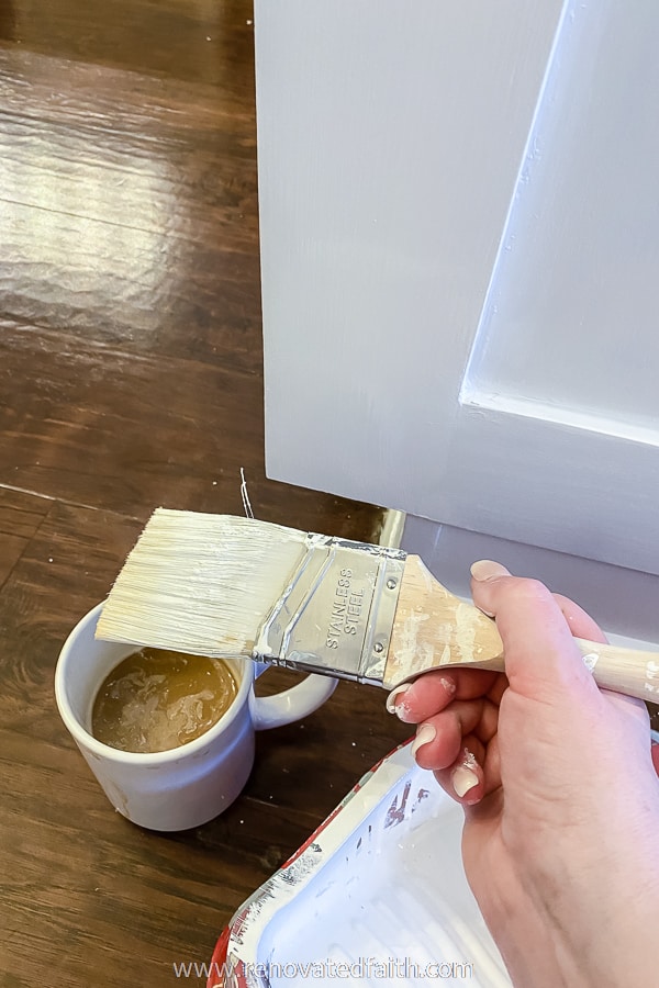 pic of paint brush dipped in coffee