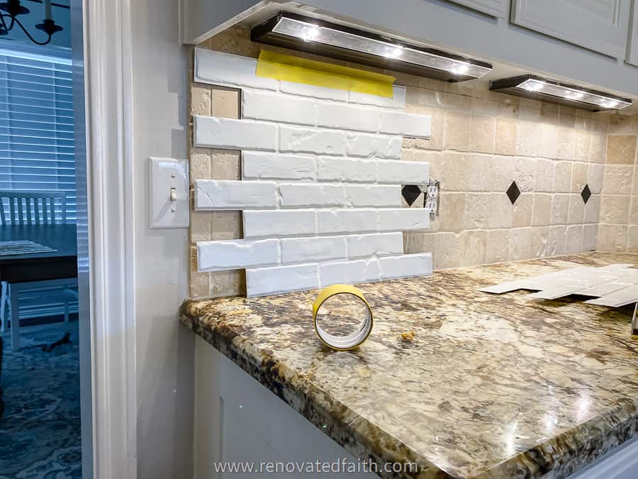 Best Faux Brick Backsplash (EASY, Low-Cost & Durable!)