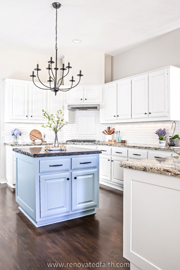 cabinets painted white without grain showing