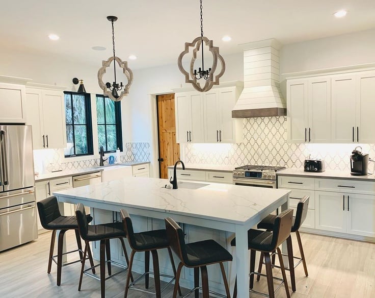 sherwin williams pure white kitchen cabinets and island