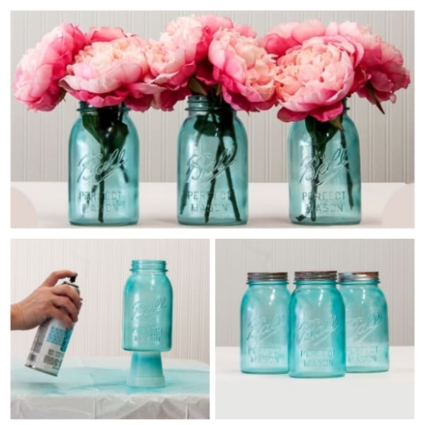 spray paint glass vase