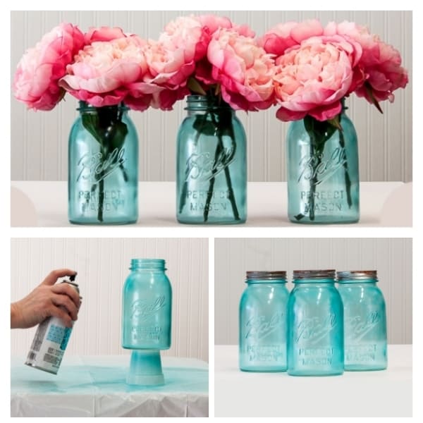 Glow jars, Frosted glass paint, Mercury glass diy