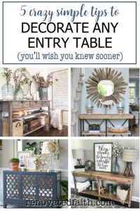 pin on how to decorate a console table