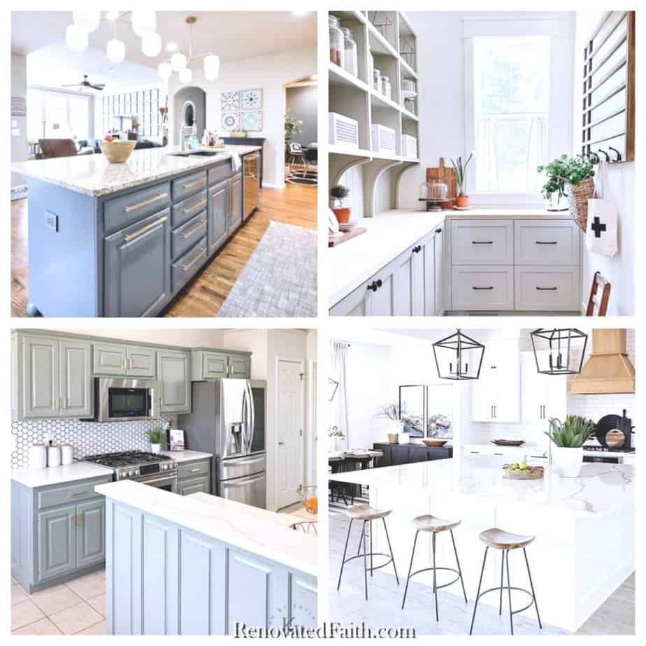 kitchens with different cabinet colors