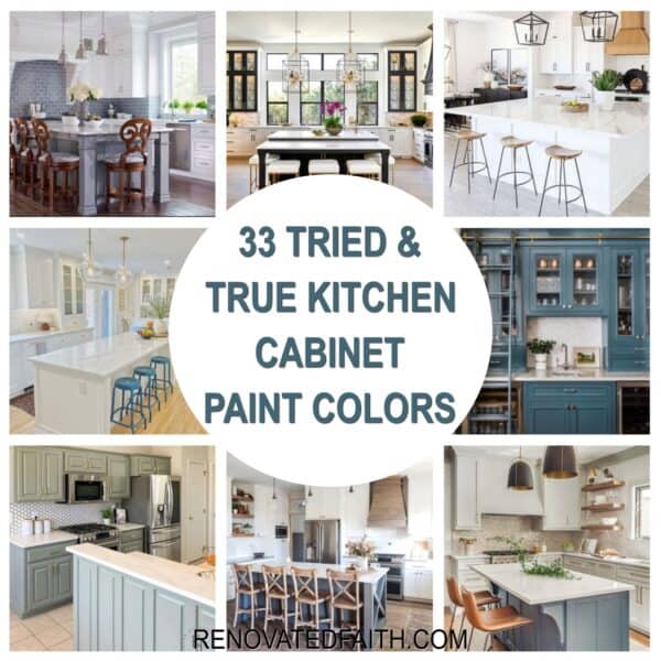 33 Popular Colors To Paint Kitchen Cabinets (In REAL Homes!)