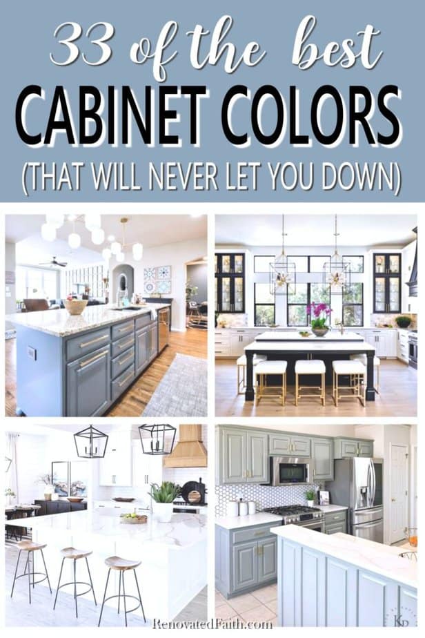 pin of the best kitchen cabinet colors