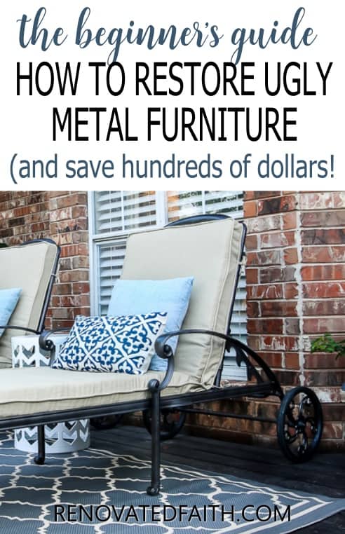 pin of how to restore metal outdoor furniture