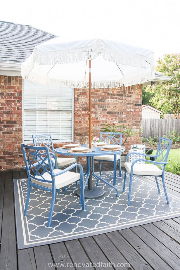 how to spray paint patio furniture reveal