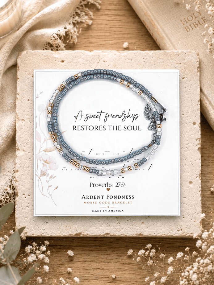 Morse code scripture bracelet