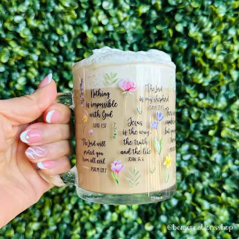 glass Scripture mug