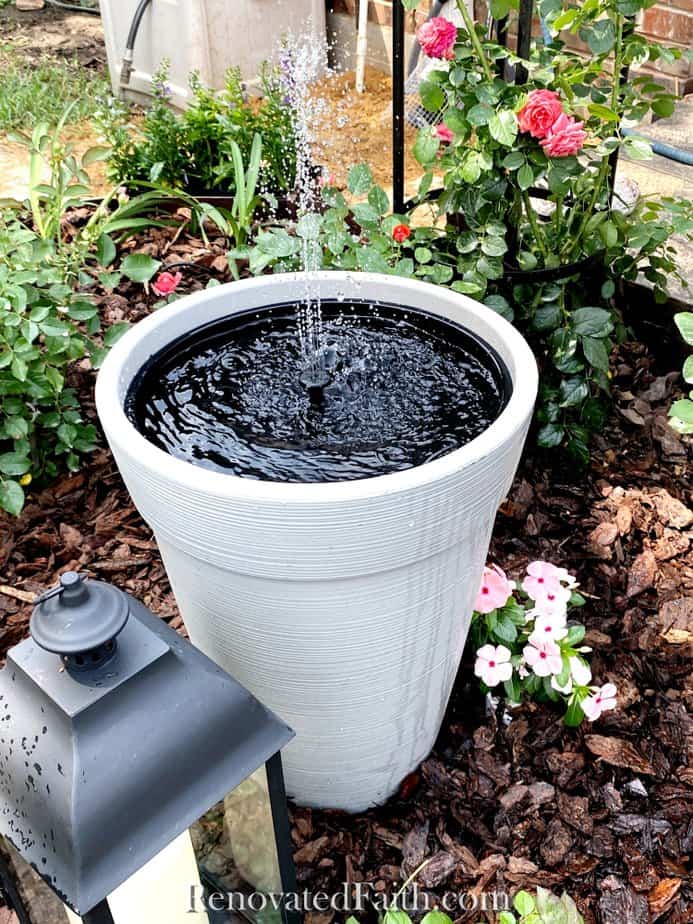 diy solar water fountain