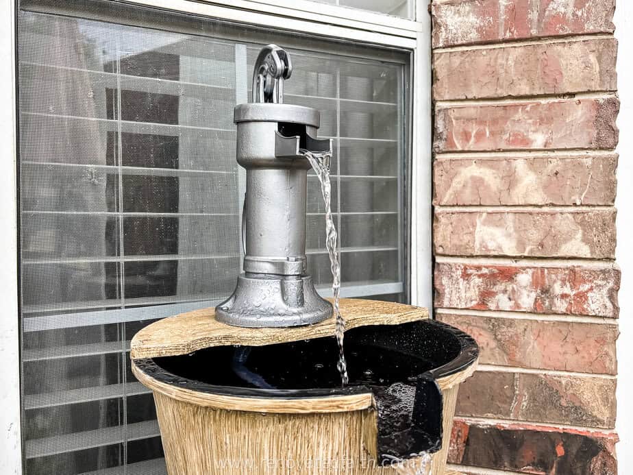 How to Paint Plastic to Look Like Wood  (The Ugly Fountain Makeover You Have to See)