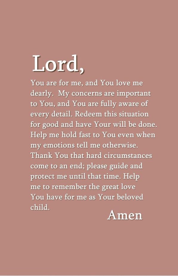 a prayer for tough times