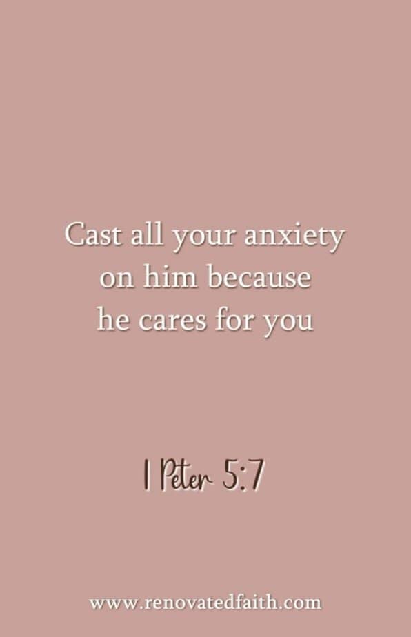bible verse on faith and hope 1 Peters 5:7