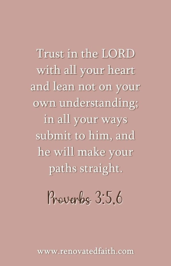 bible verse to trust god in hard times proverbs 3:5-6